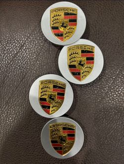 Porsche Macan Center Caps 65mm Silver And Gold 