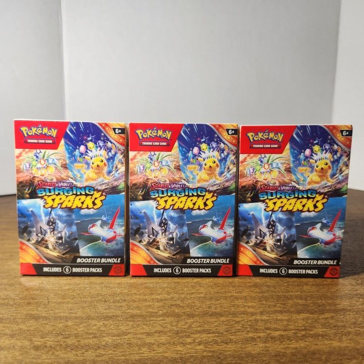 Pokemon Cards Scarlet and Violet Surging Sparks Booster Bundle (6 Packs)