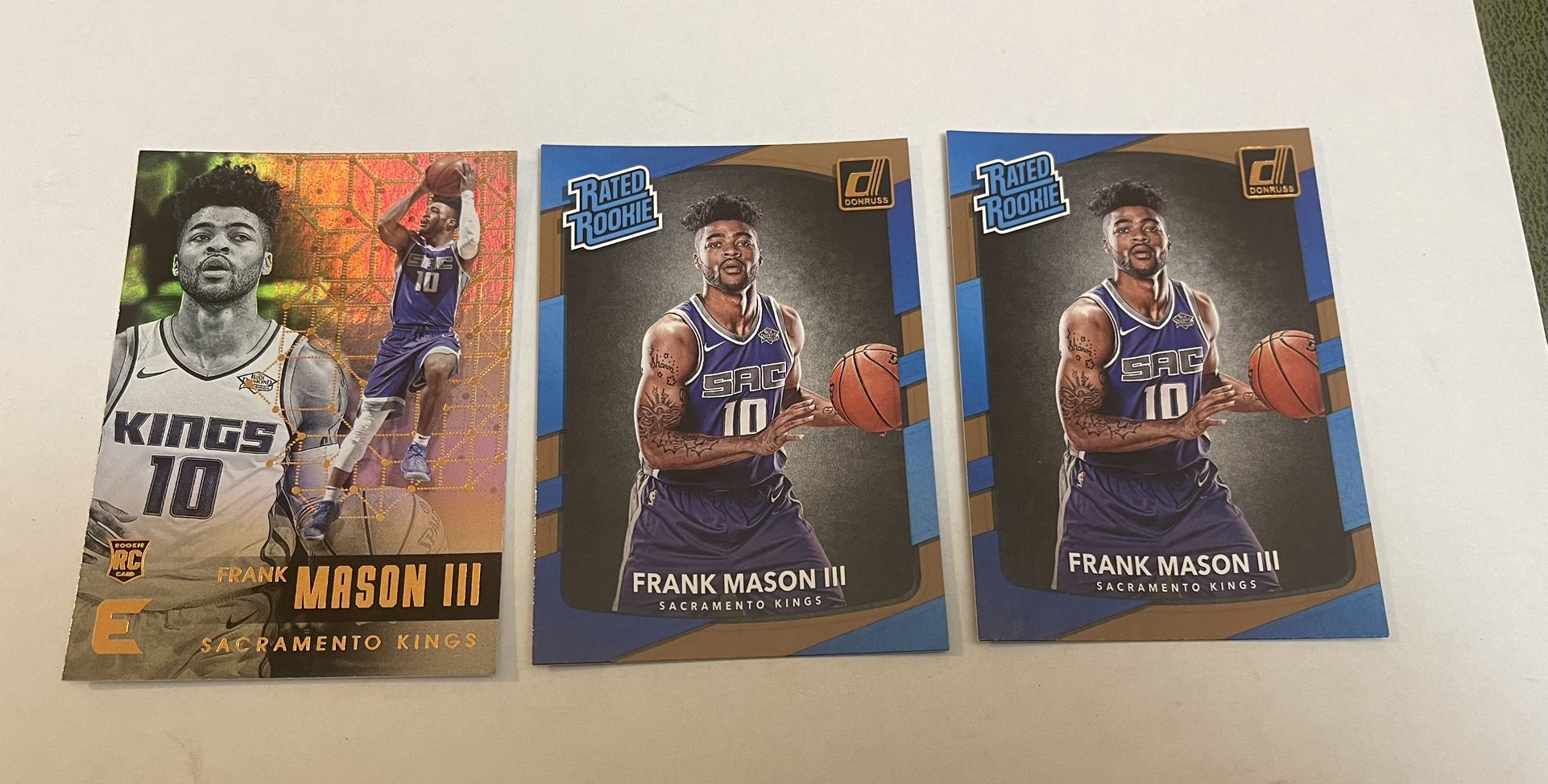 Lot Of 3 NBA Sacramento Kings Frank Mason III Rookie Cards