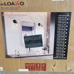 GOLD Metal Frame Bathroom Wall Mirror