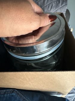 Large Glass Mason Jar with Metal Lid
