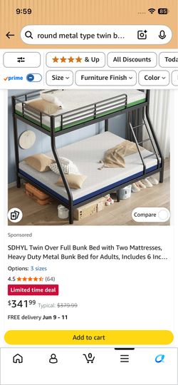 Twin over Full bunk bed
