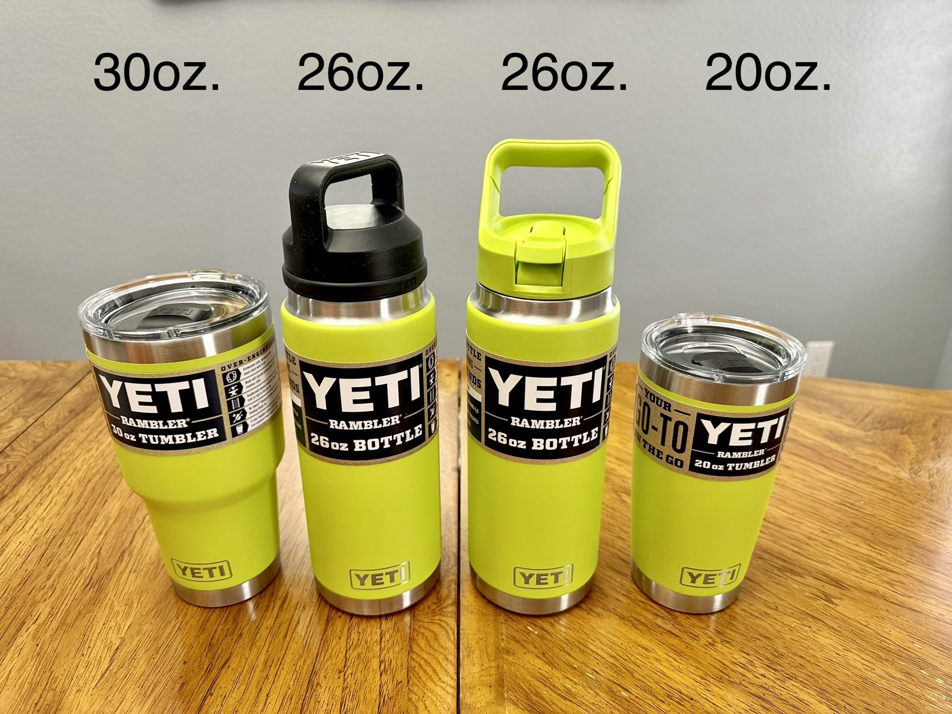 NEW Limited Edition - YETI RAMBLERS - Chartreuse