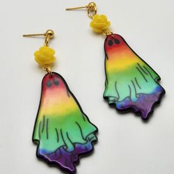 Rose Ghost Earrings 
