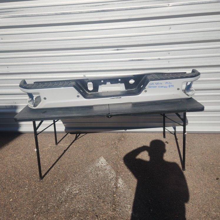 GMC Sierra And Chevrolet Chevy Silverado 1500 Rear Bumper 2019 2020 2021 2022 2023 2024 Part $190