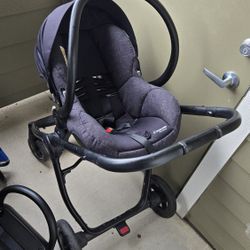 Baby Stroller W/ Carseat and Bassinet