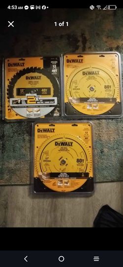 DeWalt 12" Circular Saw Blades – Set of 3