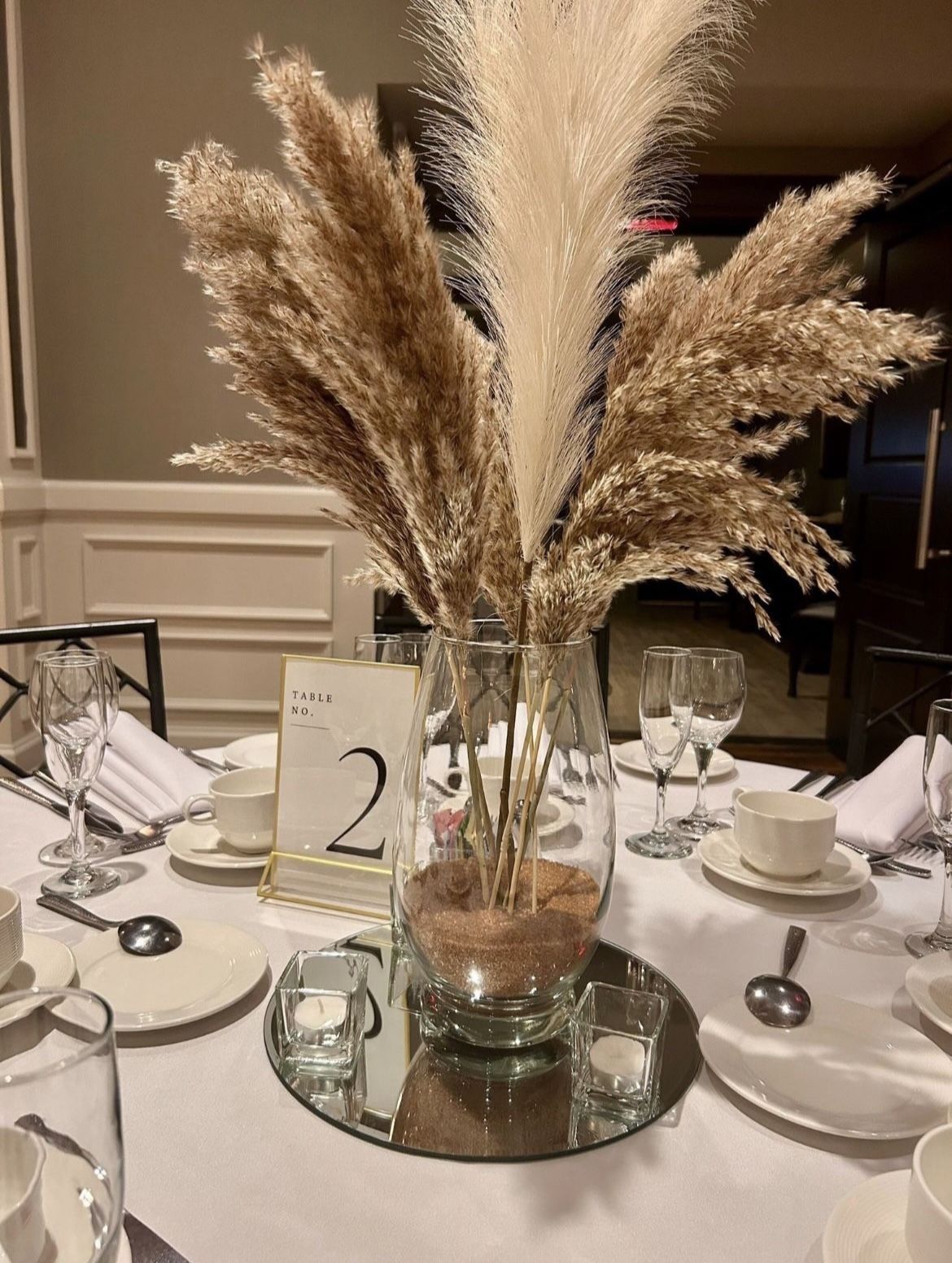Pampas Grass/Feather Wedding Centerpieces