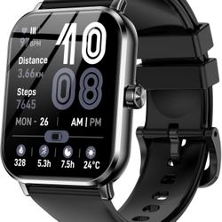 Smart Watch for Men Women, 1.83" HD Touchsreen, Bluetooth Calling, 5 ATM Water-Resistance, 130+ Sports Modes, Health, Fitness & Sleep Tracker, Timer,