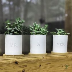 Mr. & Mrs. Plant Pot Set