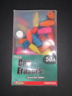 Pencil cap erasers