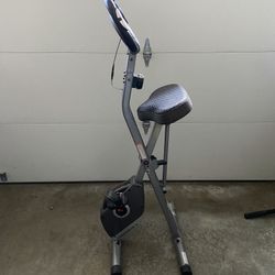 Exerpeutic Upright Folding Bike With Airsoft Seat with Added Cellphone Attachment