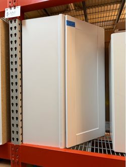 White corner cabinets 36”h
