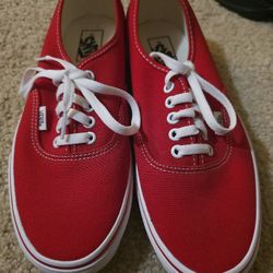 NEW RED VANS MEN SIZE 8.5 