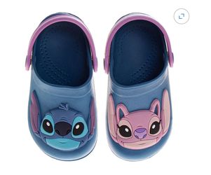 Disney Stitch Girls Slip-On Clogs with Angel and Back Strap Little Kids, Blue, Size: 11-12  used