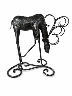 Handcrafted Metal Deer Sculpture / Decorative Art – $65