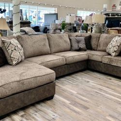 Abalone Chocolate RAF or LAF Sectional /couch /Living room set
