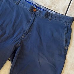 Tommy Bahama Men’s Chino Shorts Blue Size 40 Cotton Stretch Casual Beach
