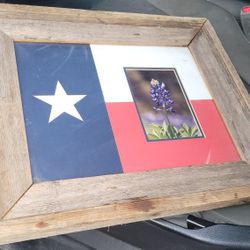 Texas Bluebonnets  Barnwood Frame
