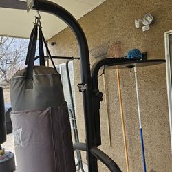 Boxing bag with stand