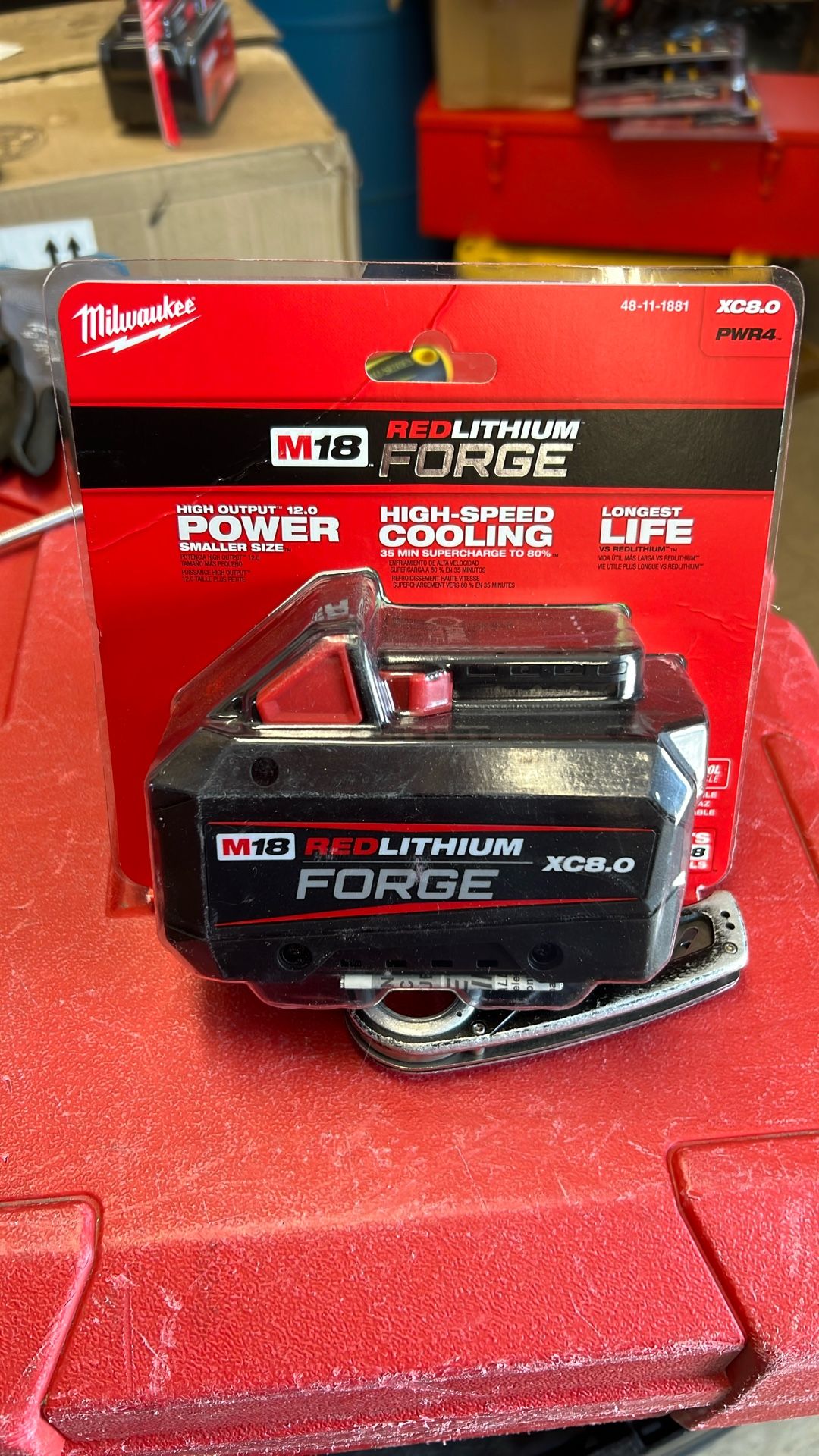 Milwaukee 48-11-1881 Red Lithium Forge Xc8.0 Battery