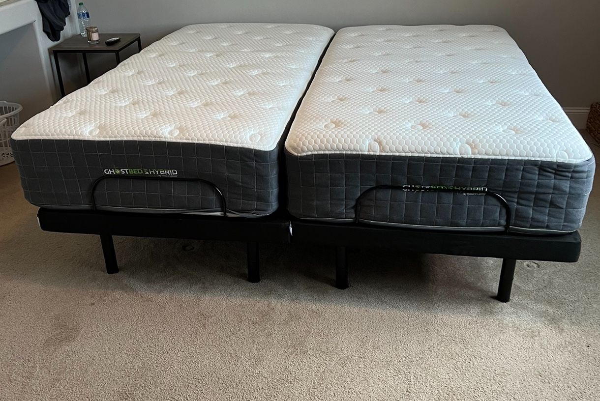 Ghostbed Hybrid Adjustable Bed ! Ghost Bed Adjustable Bed ! Split King ! Free Delivery