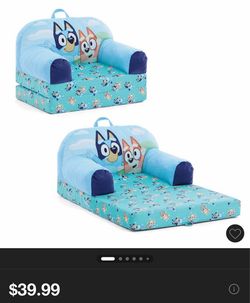 Bluey Cozee Flip Out Upholstered Chair