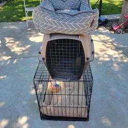 Dog Crate And Bed 