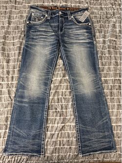 New Mens Rock Revival Jeans