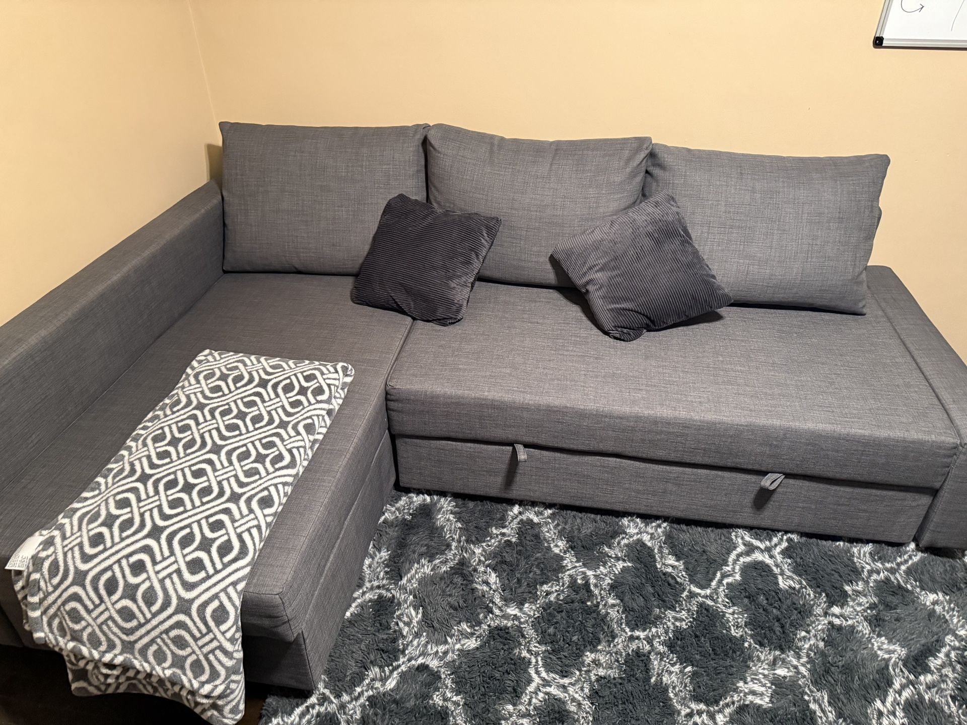IKEA SECTIONAL COUCH WITH PULLOUT BED