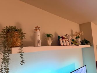 IKEA LACK White Floating Wall Shelf – 74¾” – Mounting Bracket Included