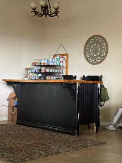 Black Wood Bar or Kitchen Island