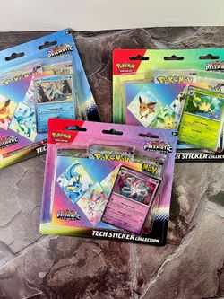 Pokemon Prismatic Evolutions 3-pack Tech Sticker