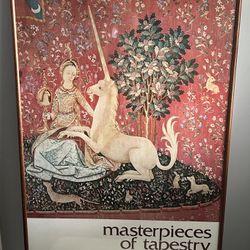 Vintage 1974 "Lady And The Unicorn" Masterpieces of Tapestry The Metropolitan MoA Poster