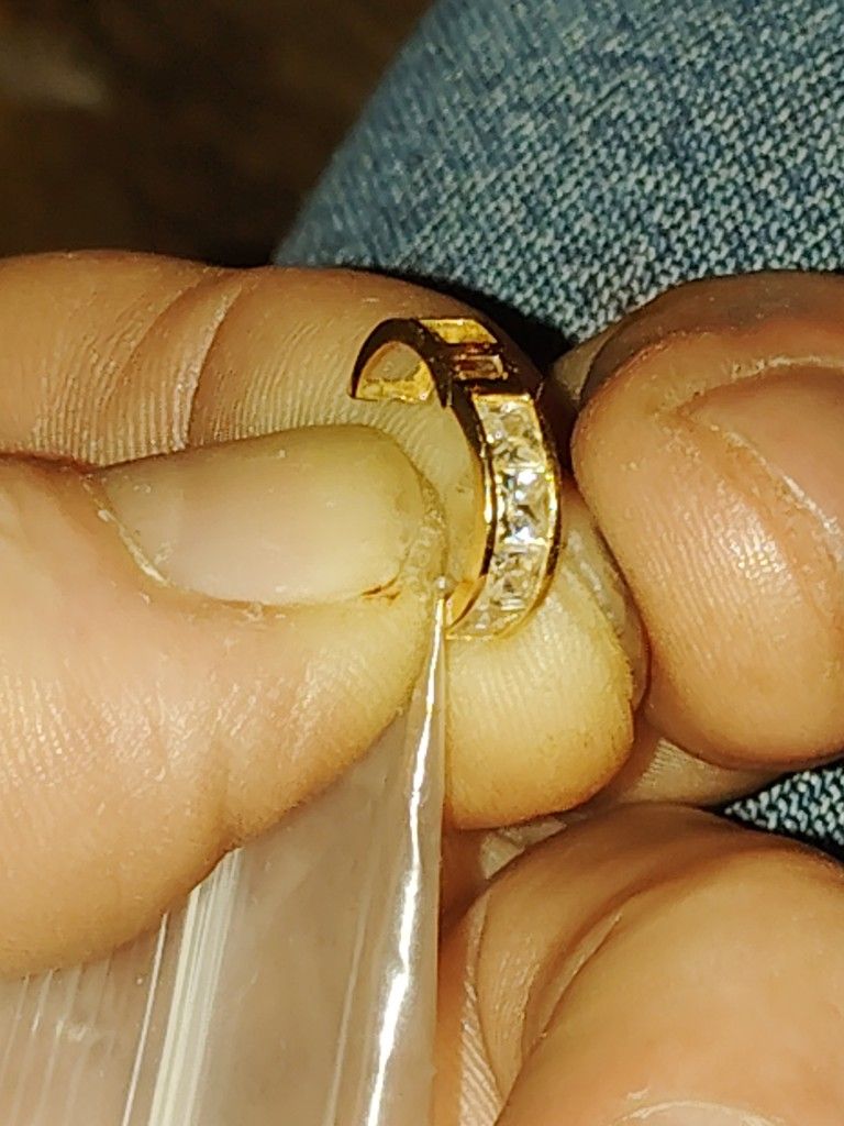 14k Gold W/ 2 Diamonds