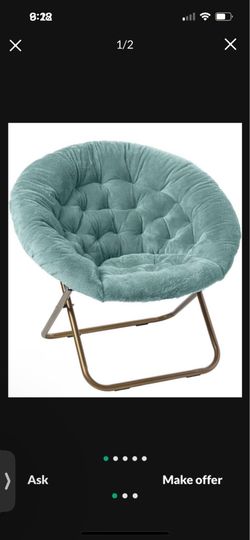 Cozy Chair/Faux Fur Saucer Chair for Bedroom/X-Large