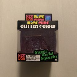 Nee Doh Nice Cube Glitter Glow Super Solid Squish