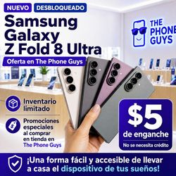 Samsung Galaxy Z Fold 8 Ultra (Unlocked) (Brand New) - 5 dollars down no credit needed!