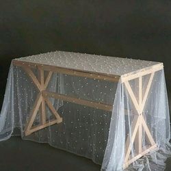 WEDDING TULLE TABLE CLOTH 2 PCS