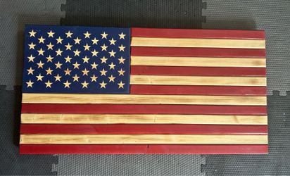 American Flags - Wooden