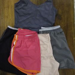  5 PIECE BUNDLE WOMEN'S (NIKE/REI & CALVIN KLEIN) FOUR SHORTS 1NIKE M BRIDE PINK