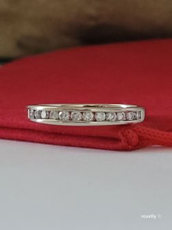 14K White Gold Diamonds Band Ring Size 6.25 Solid Gold/ Anillo de Banda de Oro Blanco con Diamantes! 👌🎁Post Tags: Anillo de Oro