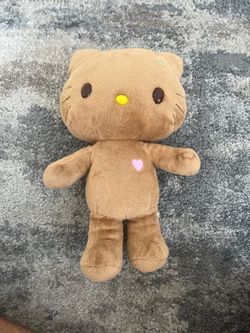 Hello Kitty Brown Cat Stuffed Animal Plush Small 6-14in Washable