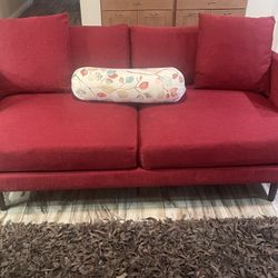 Deep Red Sofa