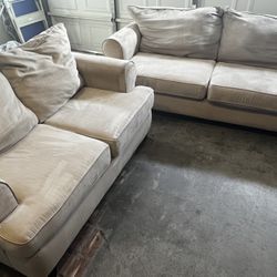 Free Delivery Tan Couch Set 