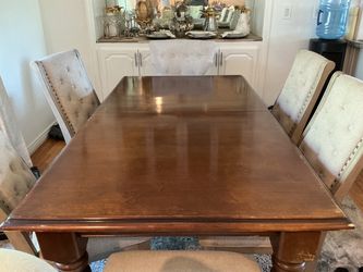 Brown Oak Dining Table