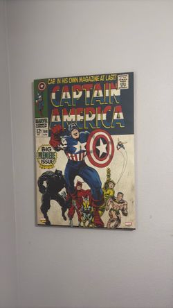 Stan Lee Autographed Captain America wall-art