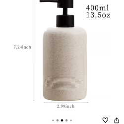 Soap Dispensers 400ML 130Z, 2 PCS Hand Dish Lotion Shampoo Lotion Soap Dispenser Jar, Resin Premium Thick Soap Pump Bottles for Kitchen Bathroom Count