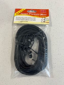 NEED GONE - Black Bungee Cords with Hooks - NEW (UNOPENED PACKAGE )