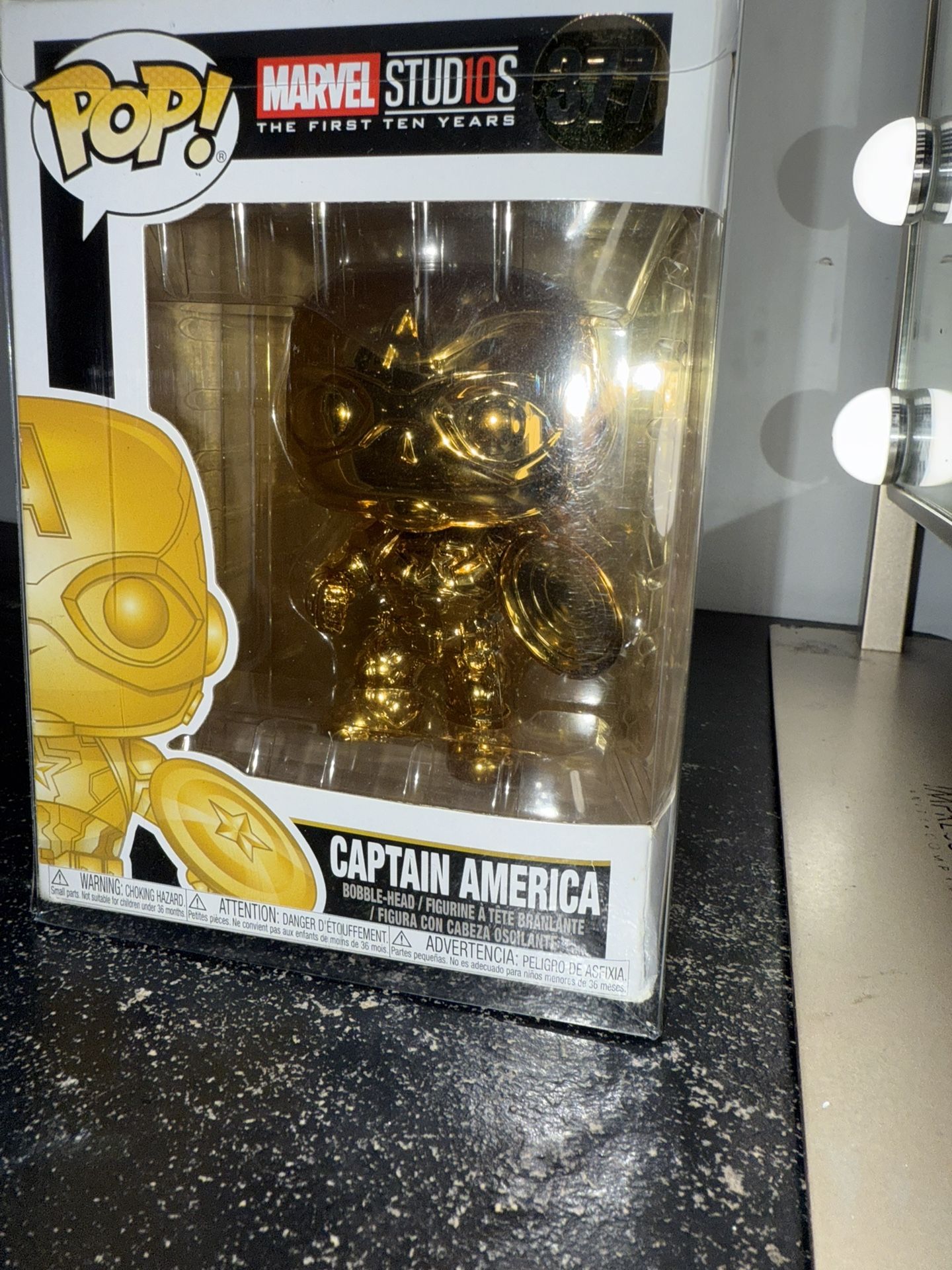 Funko Pop! Marvel Studios Gold Captain America Vinyl Figure